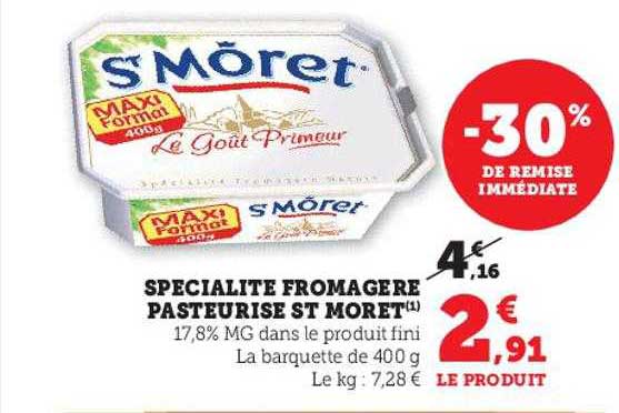 spécialité fromagère pasteurisé st môret