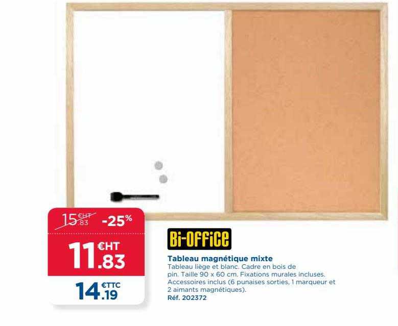 tableau magnétique mixte bi-office