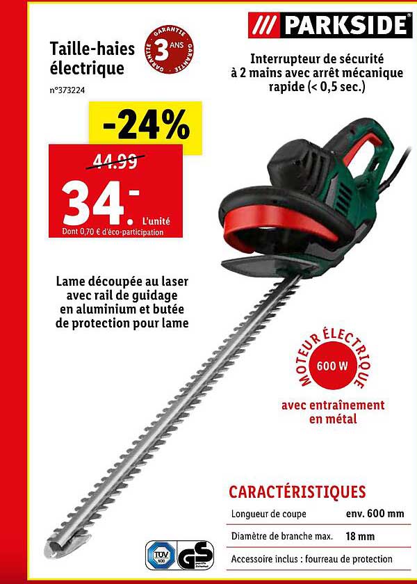 taille-haies électrique parkside