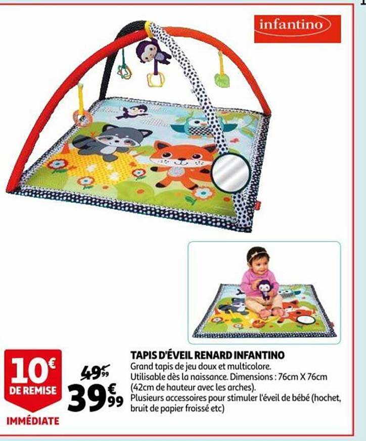 tapis d'éveil renard infantino