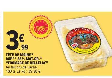 tête de moine aop 35% mg "fromage de bellelay"