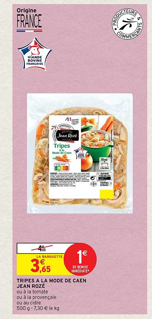 Tripes à La Mode De Caen Jean Rozé