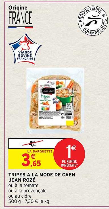 tripes à la mode de caen jean rozé