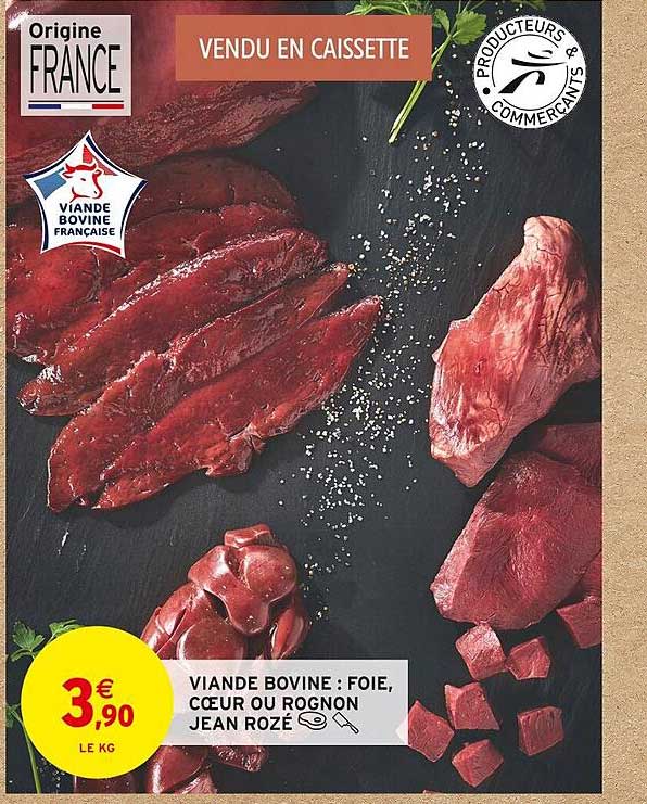 viande bovine : foie cœur ou rognon jean rozé