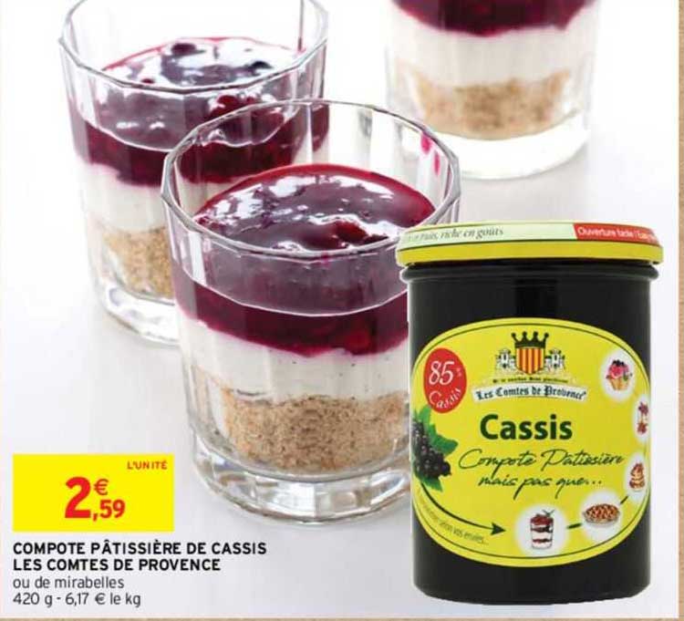 compote pâtissière de cassis les comtes de provence