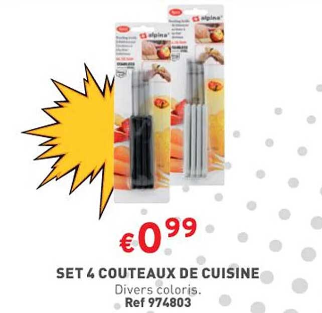 Set 4 Couteaux De Cuisine