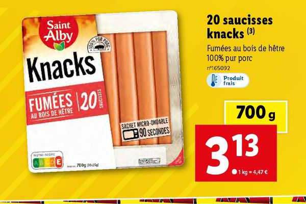 20 saucisses knacks saint alby