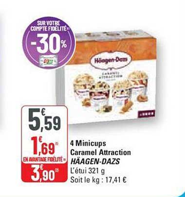 4 minicups caramel attraction häagen-dazs