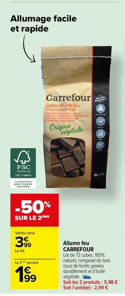 allume feu carrefour