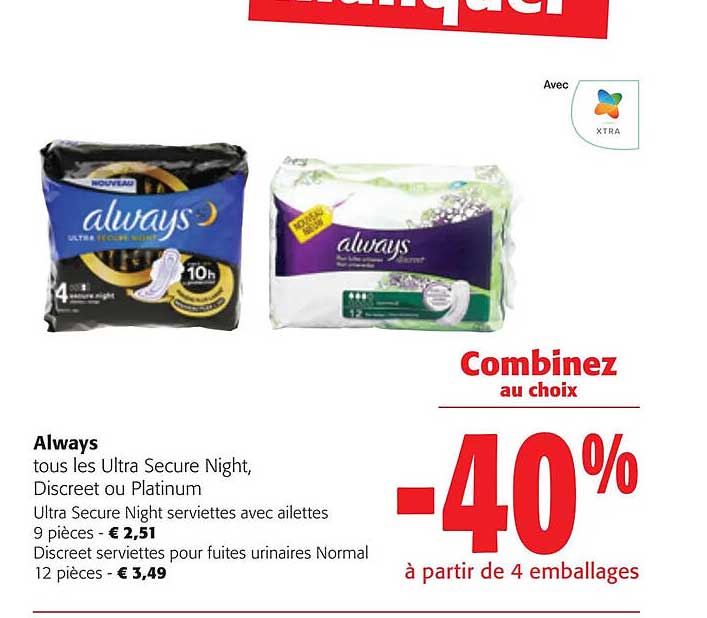 Always Ultra Secure Night, Discreet Ou Platinum