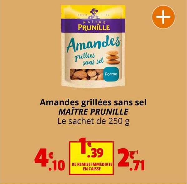 amandes grillées sans sel maître prunille