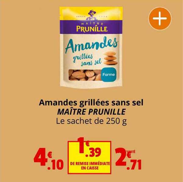 amandes grillées sans sel maître prunille