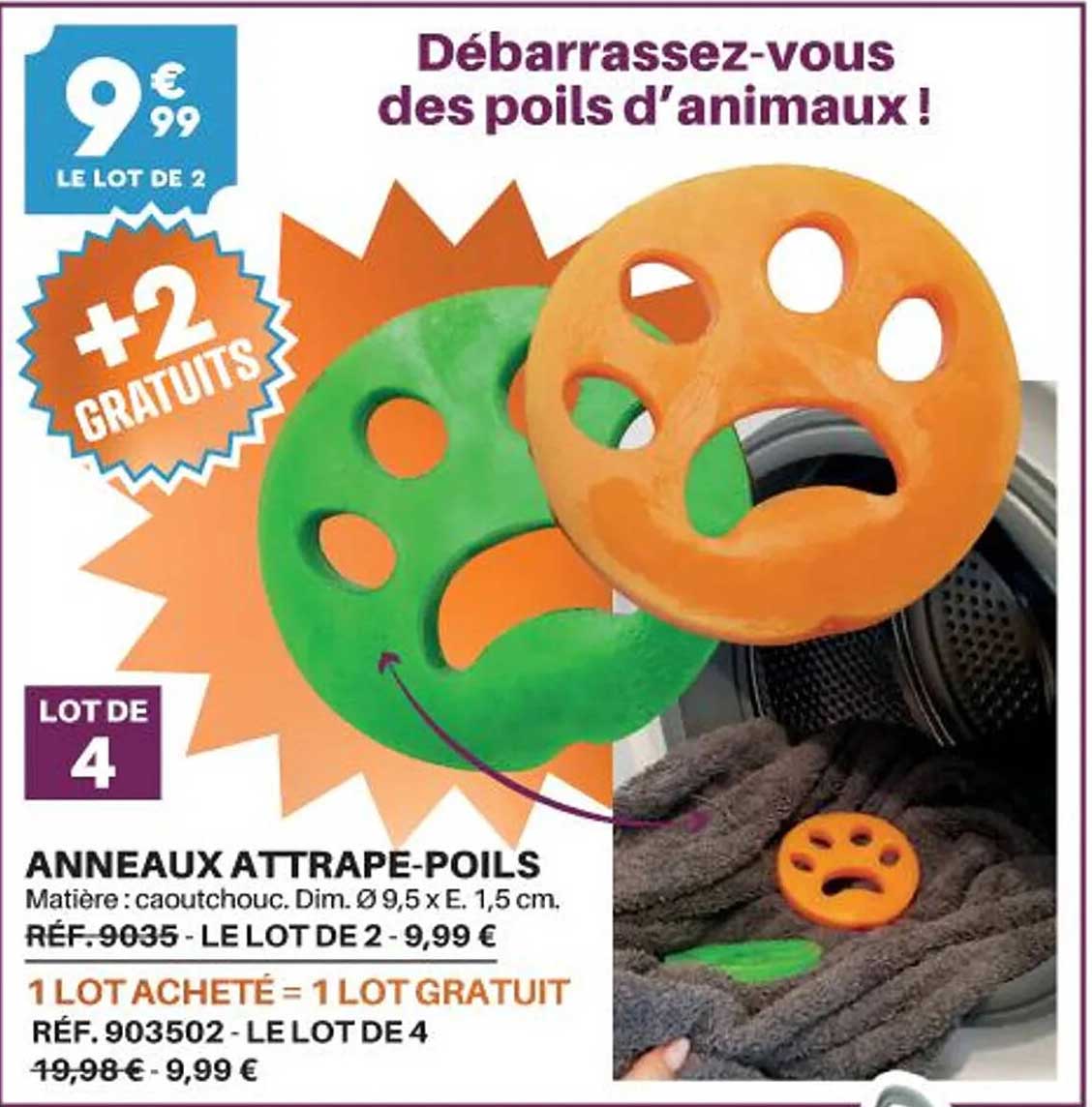 Anneaux Attrape-poils