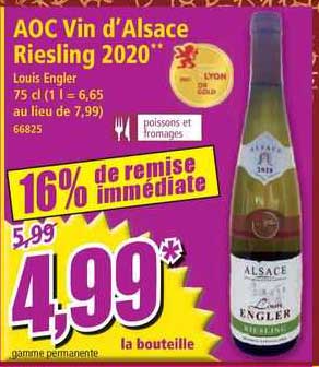 aoc vin d'alsace riesling 2020 louis engler