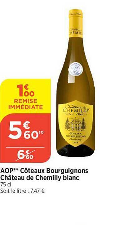 Aop Côteaux Bourguignons Château De Chemilly Blanc