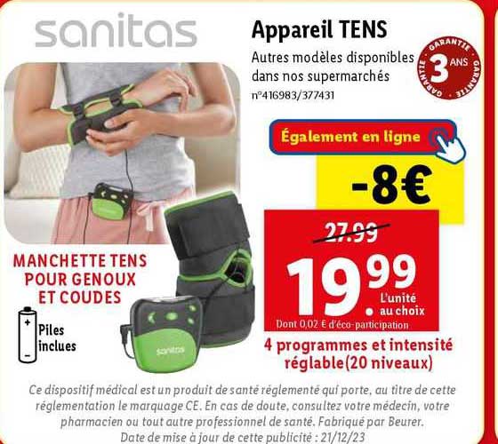 appareil tens sanitas