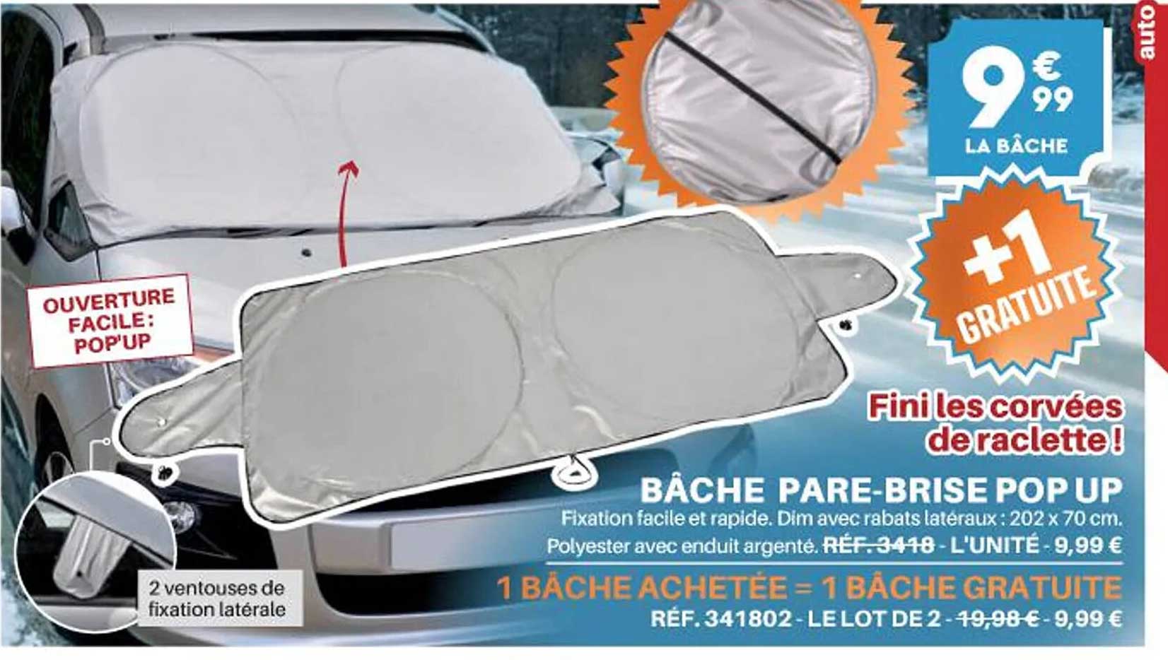 bâche pare-brise pop up