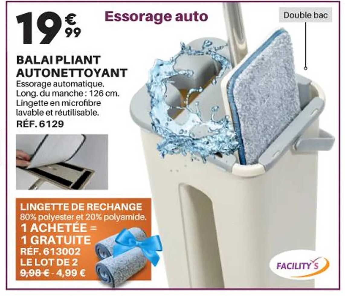 Balai Pliant Autonettoyant