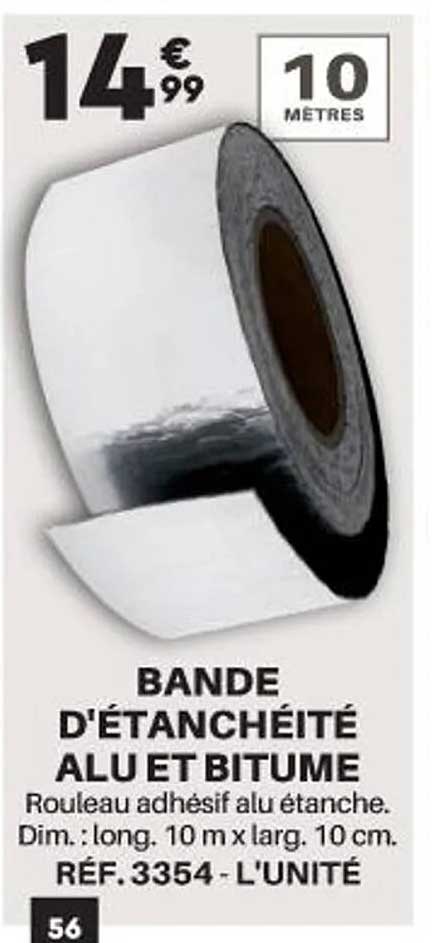 bande d'étanchéité alu et bitume