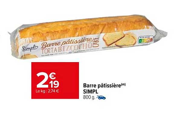 barre pâtissière simpl