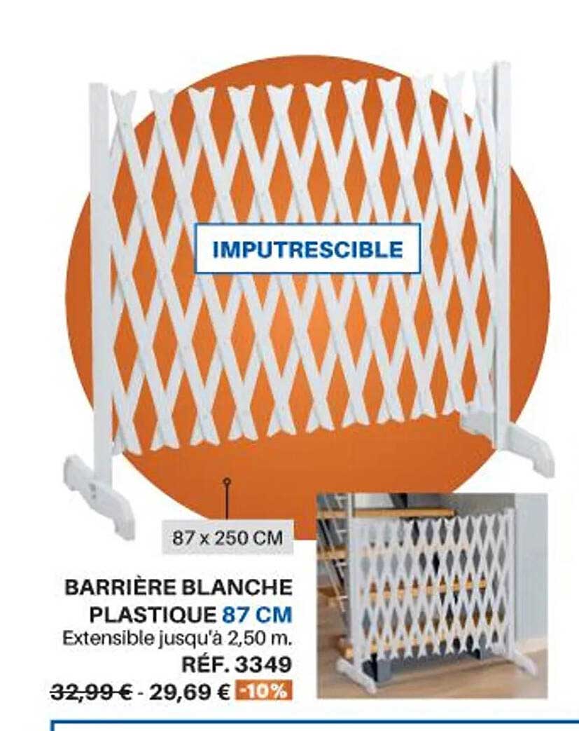 Barrière Blanche Plastique