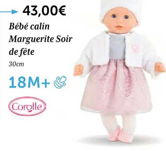 bébé calin marguerite soir de fête corolle