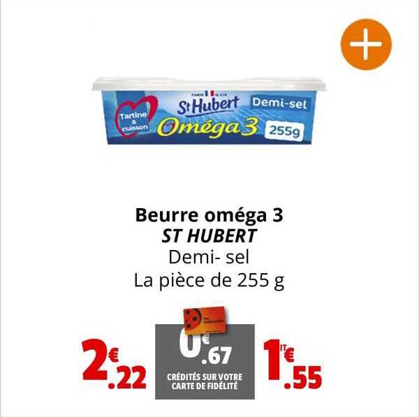 beurre oméga 3 st hubert demi-sel