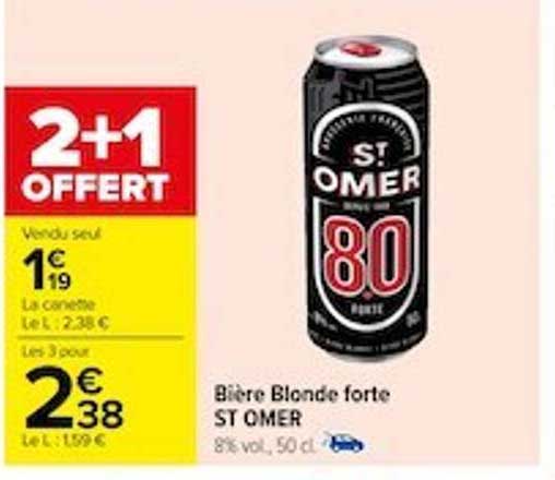 Bière Blonde Forte St Omer