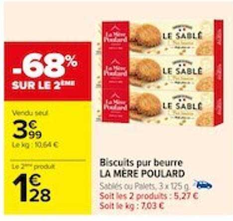 biscuits pur beurre la mère poulard