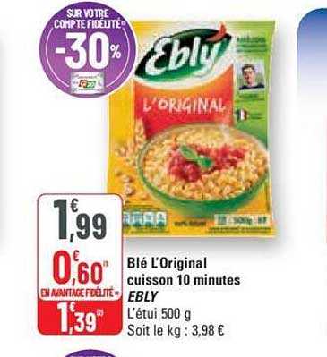 blé l'original cuisson 10 minutes ebly