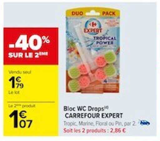 bloc wc drops carrefour expert
