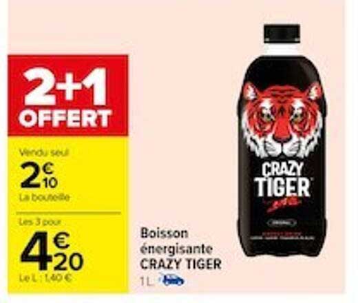boisson énergisante crazy tiger