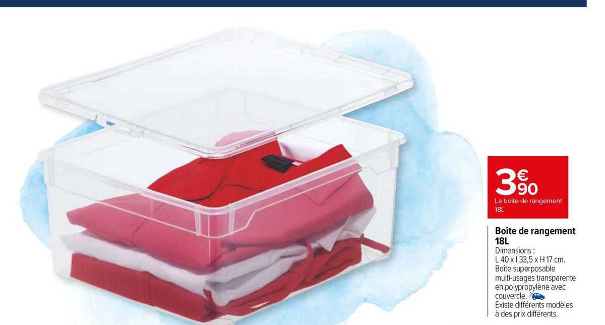 boîte de rangement 18l