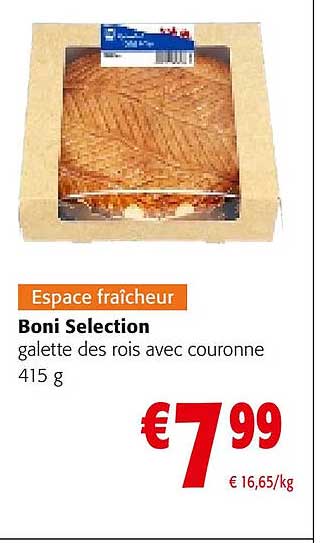 boni selection galette des rois avec couronne