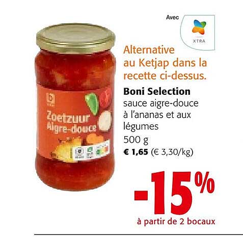 boni selection sauce aigre-douce à l'ananas et aux légumes