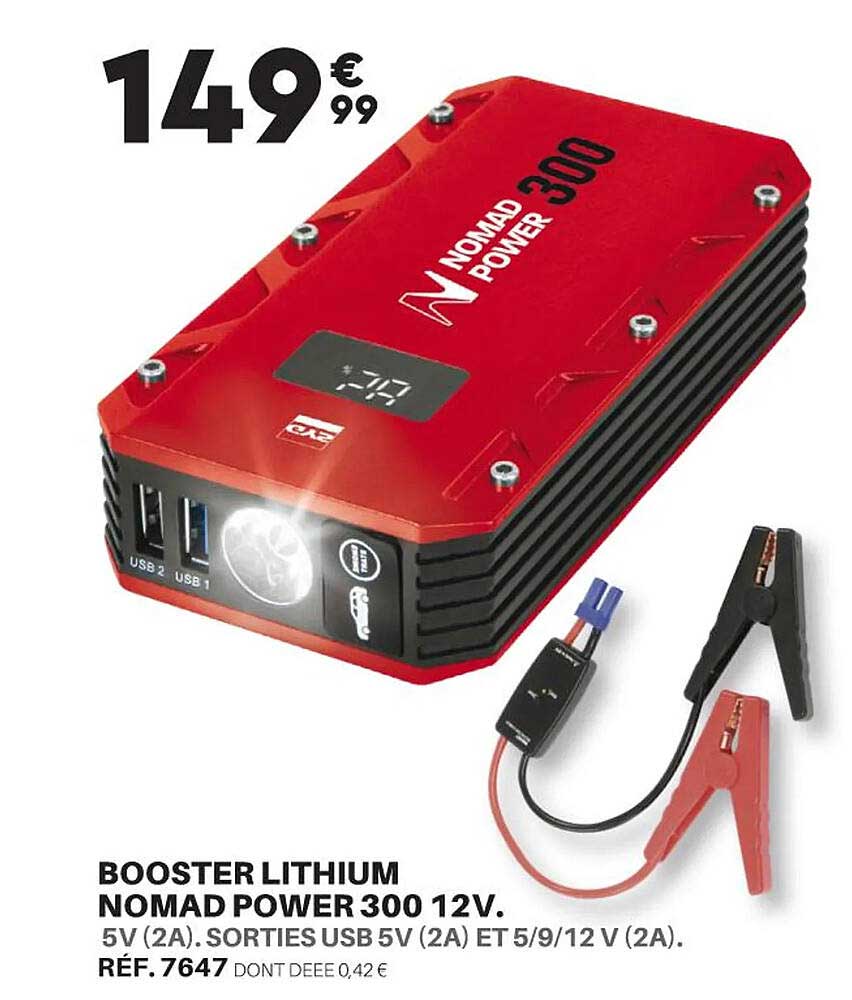 booster lithium nomad power 300 12v.