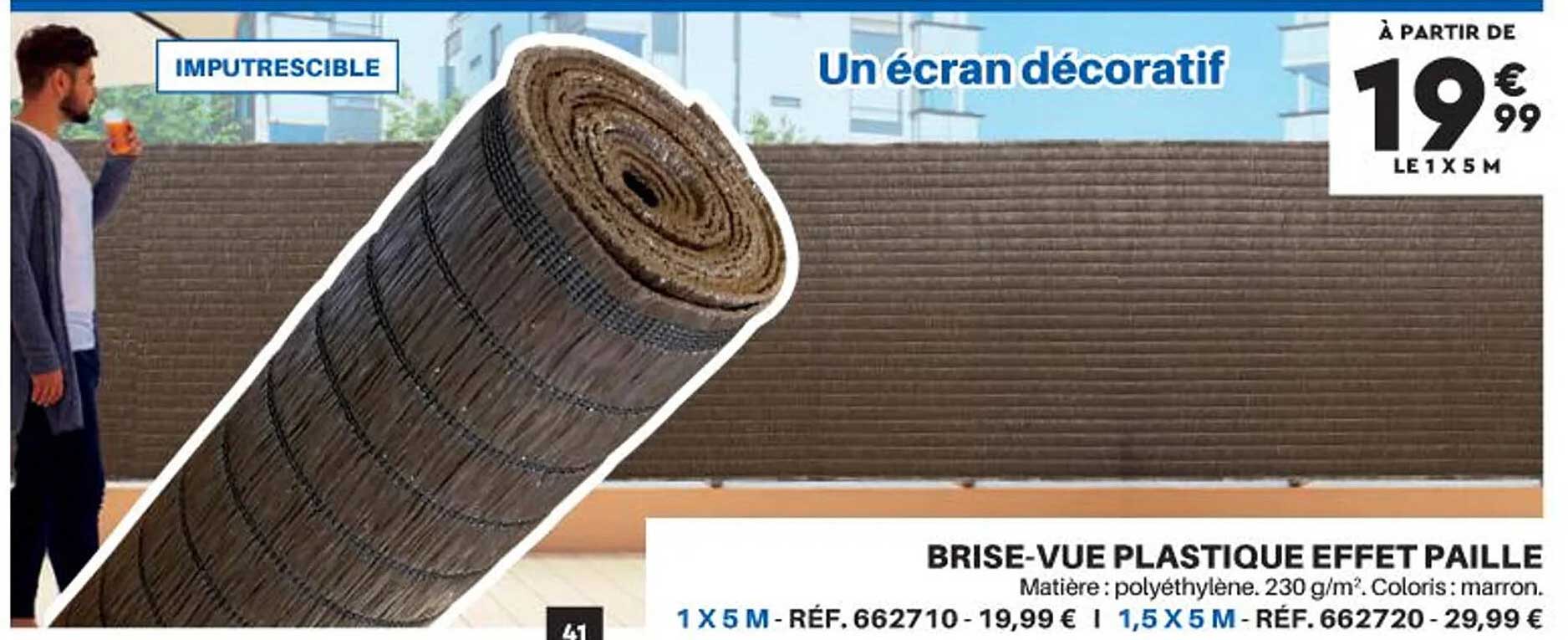 brise-vue plastique effet paille