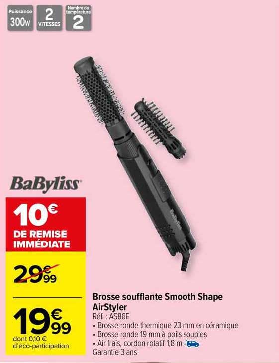 brosse soufflante smooth shape airStyler baByliss