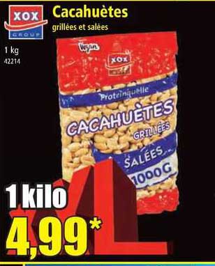 cacahuètes grillées et salées xox group