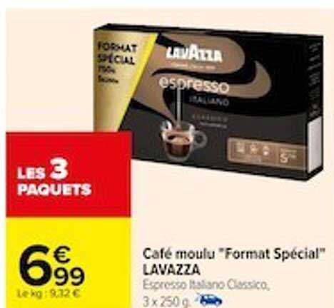 café moulu "format spécial" lavazza
