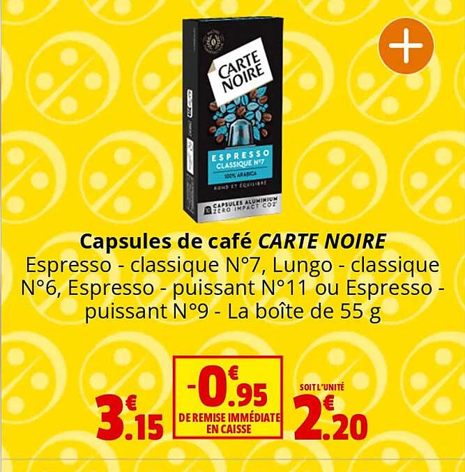 Capsules De Café Carte Noire