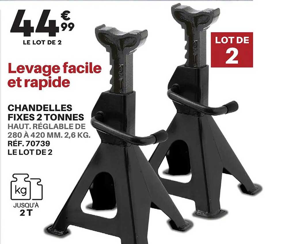 chandelles fixes 2 tonnes