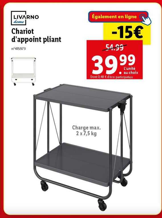 Chariot D'appoint Pliant Livarno Home