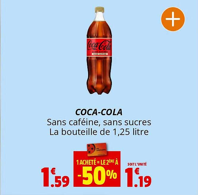 coca-cola sans caféine, sans sucres