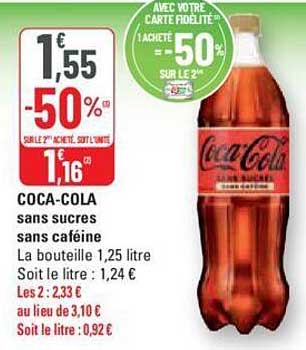coca-cola sans sucres sans caféine