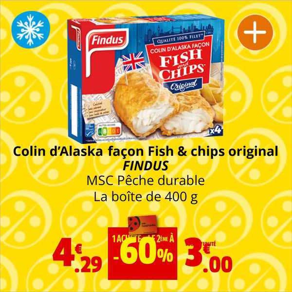 colin d'alaska façon fish & chips original findus msc pêche durable