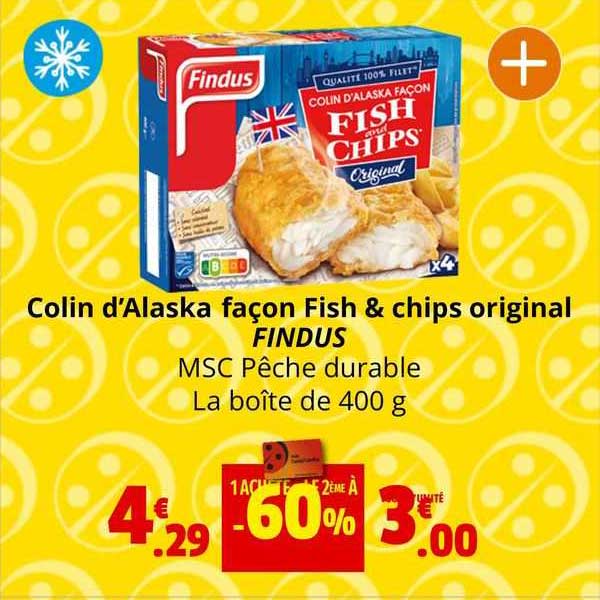 colin d'alaska facon fish & chips original findus