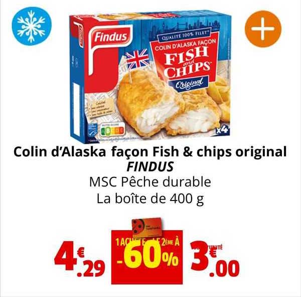 colin d'alaska façon fish & chips original findus