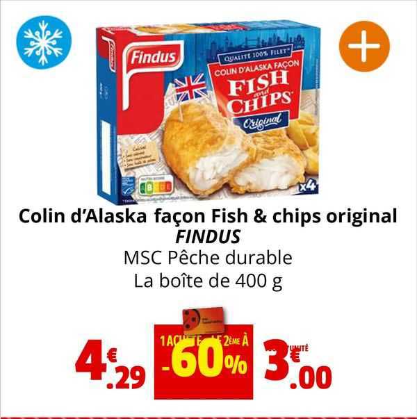 colin d'alaska façon fish & chips original findus