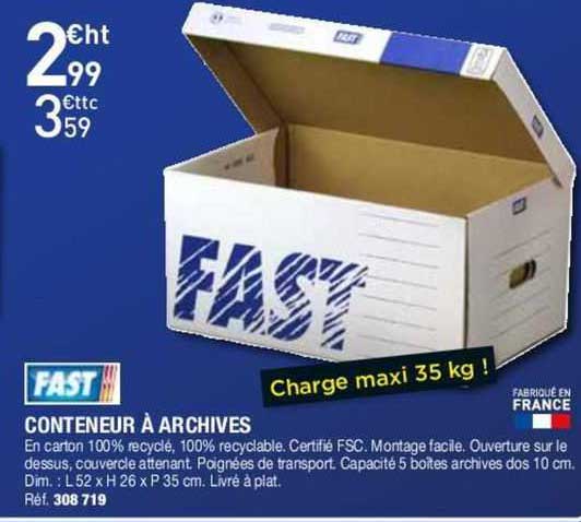 conteneur à archives fast